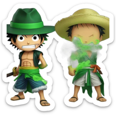 Luffy Vs Zoro sticker