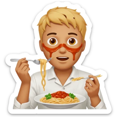 the man who eats pasta sticker