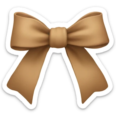 Light Brown bow  sticker