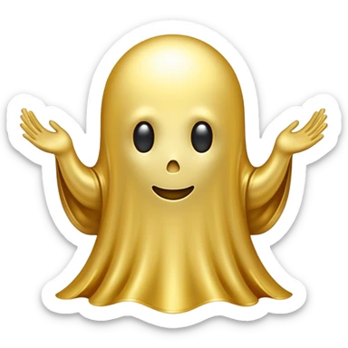 Gold samsung ghost sticker