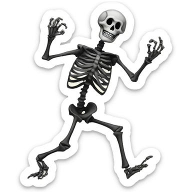 1 dancing skeletons sticker