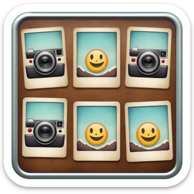 board with 6 polaroid photo sticker