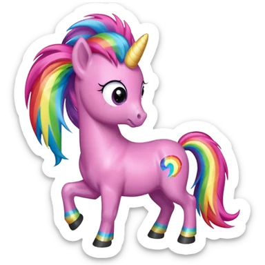 My little pony horse with chewing gum sticker