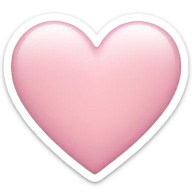 Light pink heart sticker