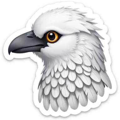 a white crow sticker