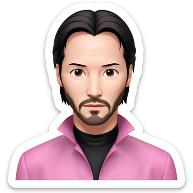 Keanu Reeves Neo Matrix pink sticker