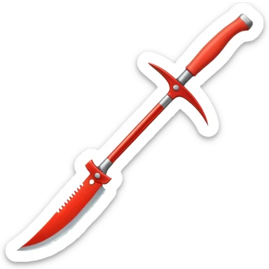 Sickle used to cut grass sticker