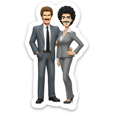 david hasselhoff with borat sticker