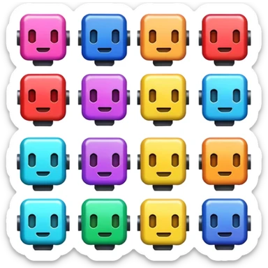 basic bot emojis sticker