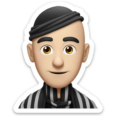 Gru from despicable me long pointy nose sticker