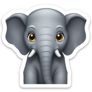 ios dev half a senior half a gay half an elephant sticker
