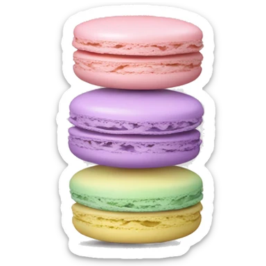 Stack of pastel macaroons sticker