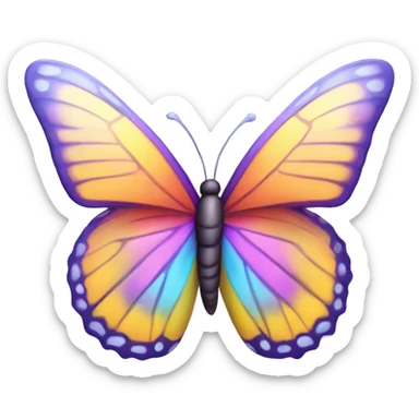 Butterfly flying away sticker