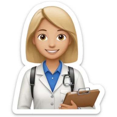 Student Leader + clipboard, Tour Group. sticker