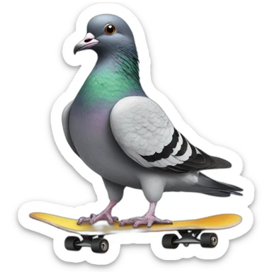 Pigeon on a skateboard sticker