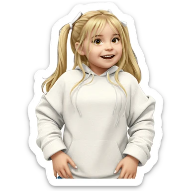 blonde twintails solo style sticker