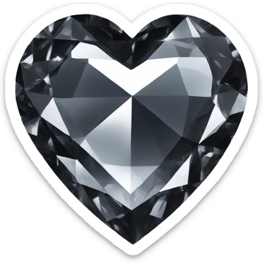 Black diamond heart sticker