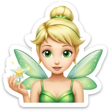 fairy tinkerbell with pixie dust sticker