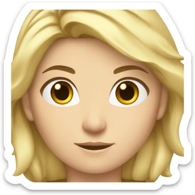 Caucasian blond valkyrie  sticker
