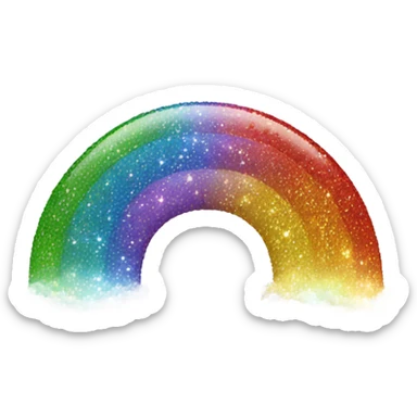 Rainbow sparkles sticker