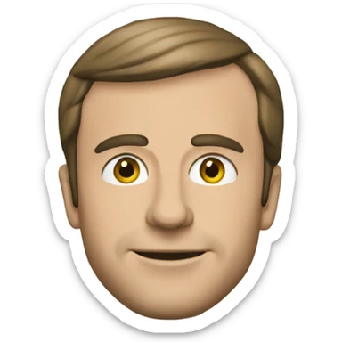 macron en cour de français  sticker