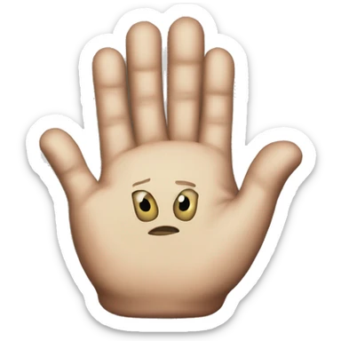 Triangle shap hand person sticker