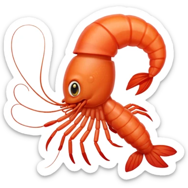 shrim learning (animation style) sticker