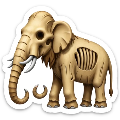 skeleton of a mammoth sticker