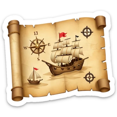 treasure map sticker