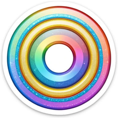 Glitter inner circle sticker