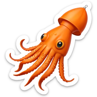 small squid fake bait fishing sticker