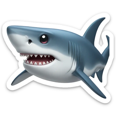 shark with tophat" sticker