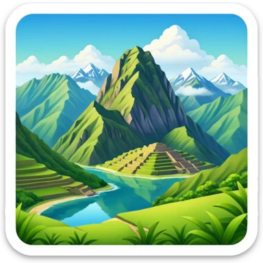 Peru landscape sticker