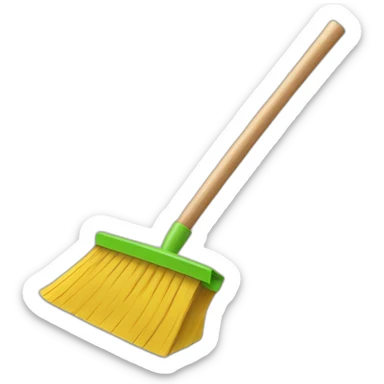 broom and shovel sticker