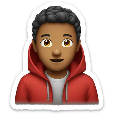 magui in a red hoodie sticker