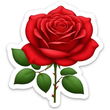 Rose with some petals sticker