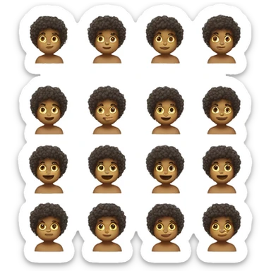 bambino con capelli ricci sticker