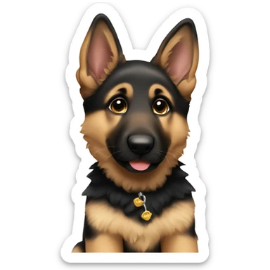 German shepherd puppy sticker