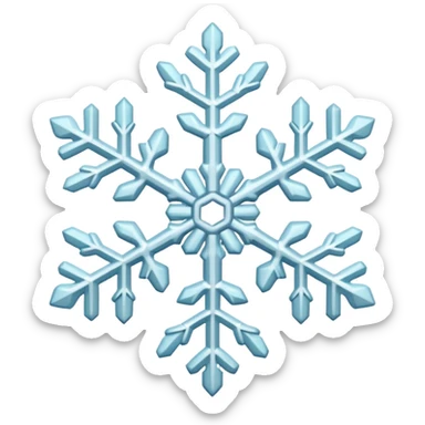 snowflake with different color & pattern sticker