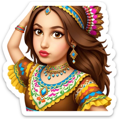 Folkloric Dancer sticker