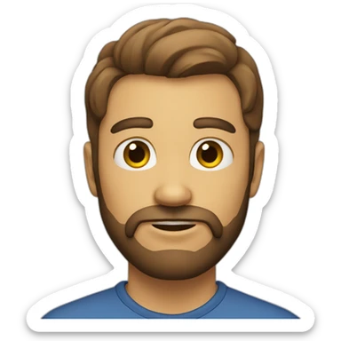 A person with a beard and attractive facial features sticker