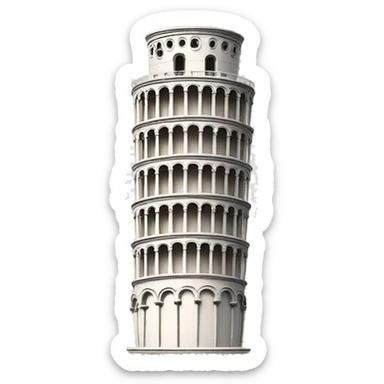 Leaning tower of pisa  sticker