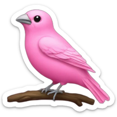 small pink dead canary sticker