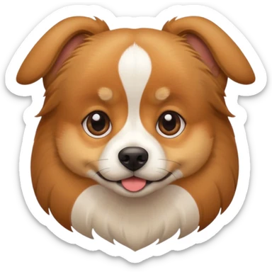 3 legged dog thats a beagle Pomeranian mix all brown sticker