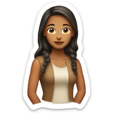 Puerto Rican girl with tan  sticker