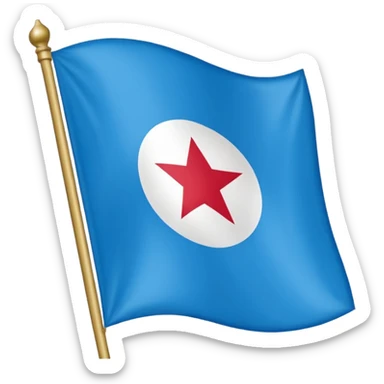 Vorrei creare una piccola bandiera per un emoji una bandiera del Napoli con i suoi colori e la sua N particola in modo che si capisca che sia del Napoli sticker