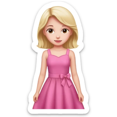 GIRL IN pink on the beach sticker