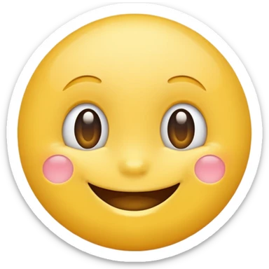 I'm making a website that generates English fairy tales, and I want to create an emoji to use for greeting in the intro. I want it to have a round, cute, and bubbly look that children will love. Please make a fitting emoji. sticker
