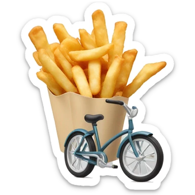 Bike fish chips  sticker
