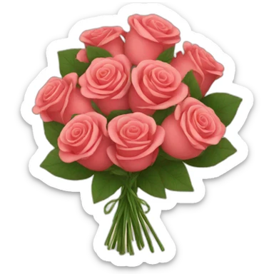 a bouquet of roses sticker